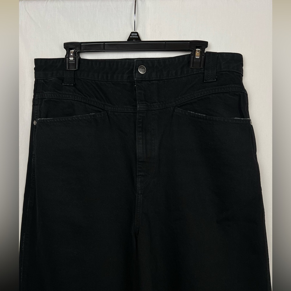 Khaite Preen Denim High Rise Wide Leg Denim Jeans in Black - Size 32 retail $680 - Picture 11 of 16